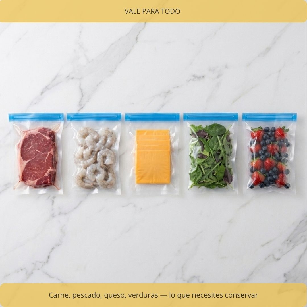 Rechargeable vacuum sealer with 10 bags